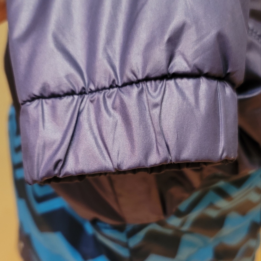 Missoni Blue Zig Zag Puffer Coat - Medium -Windbreaker Jacket - Picture 7 of 9